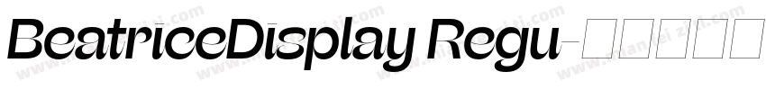 BeatriceDisplay Regu字体转换